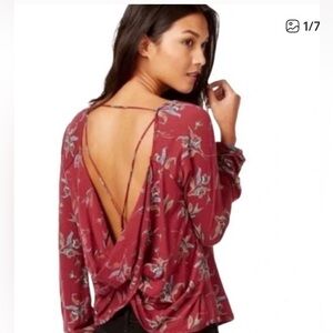 Free People Elsa Top-Black Floral